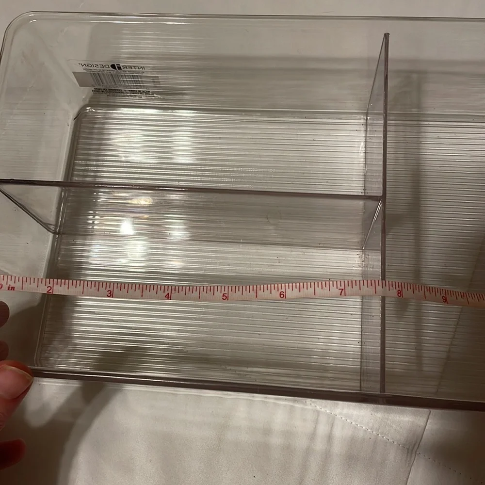 Inter Design clear organizer with three sections